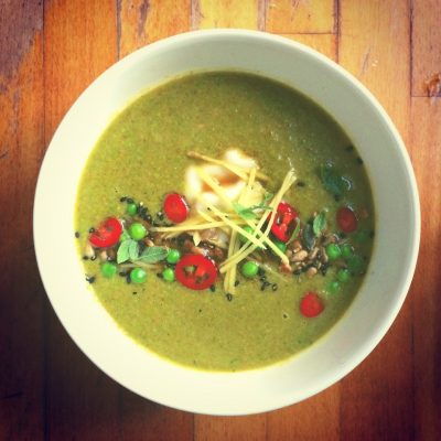 Ginger Broccoli Soup - YOAS recipes - Yoga on a Shoestring